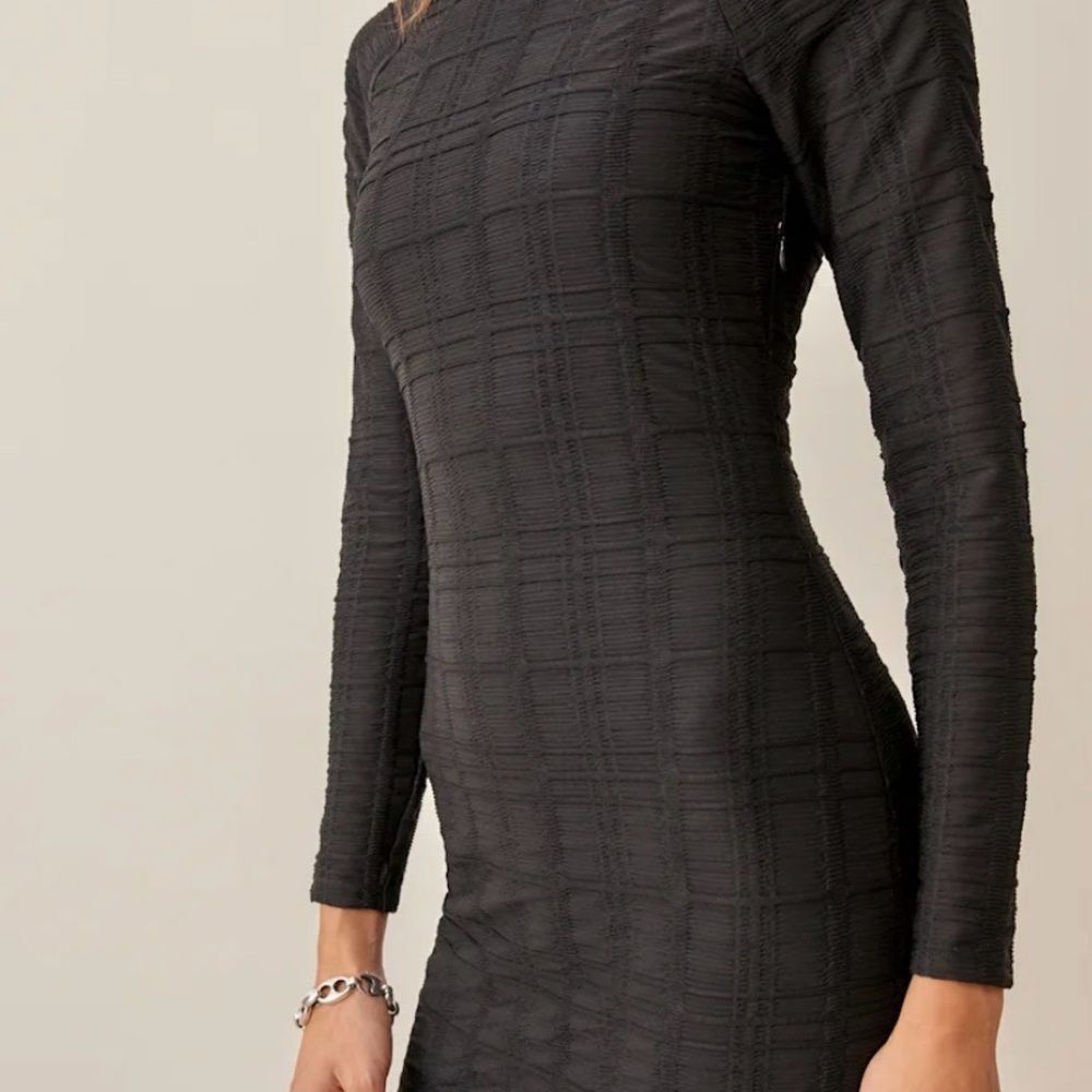 Reformation Dee Dress Textured Knit Mini Size L - Picture 2 of 8